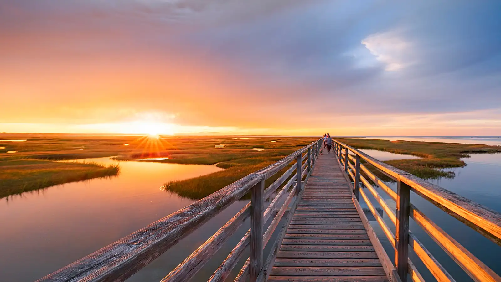 Cape Cod beach boardwalk