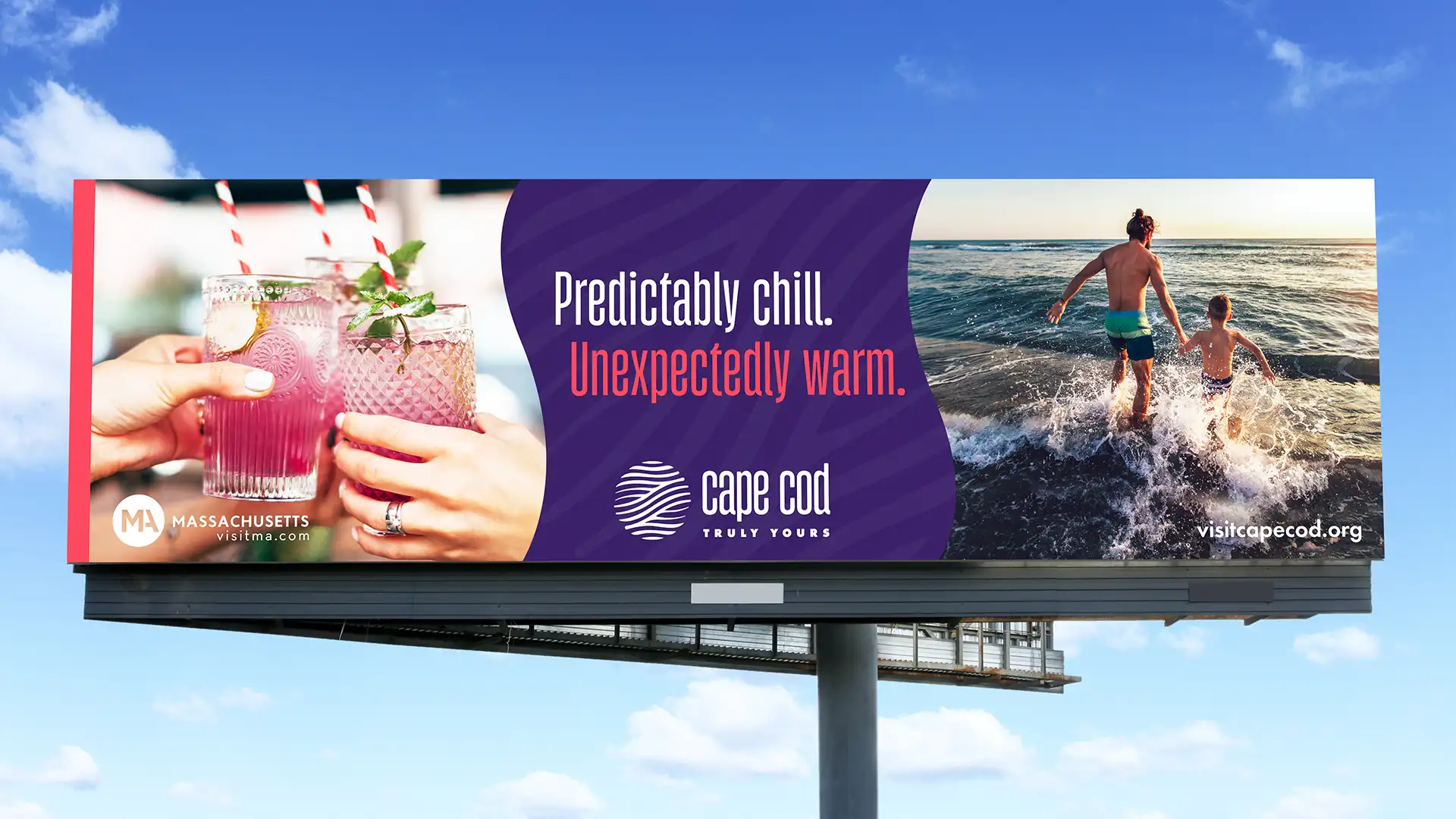Cape Cod billboard "Practically chill"