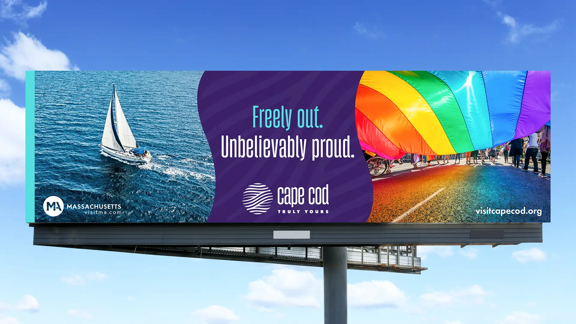 Cape Cod billboard "Freely out"