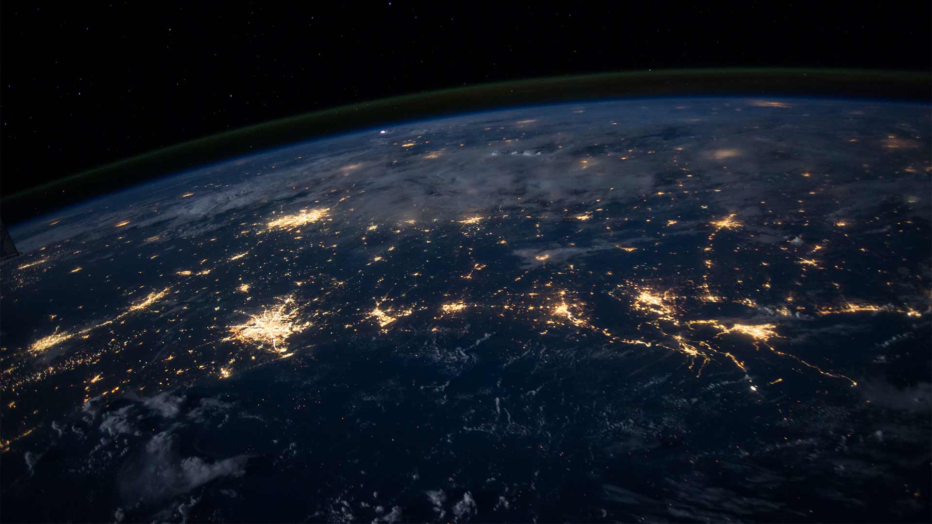 A view of the planet from the atmosphere