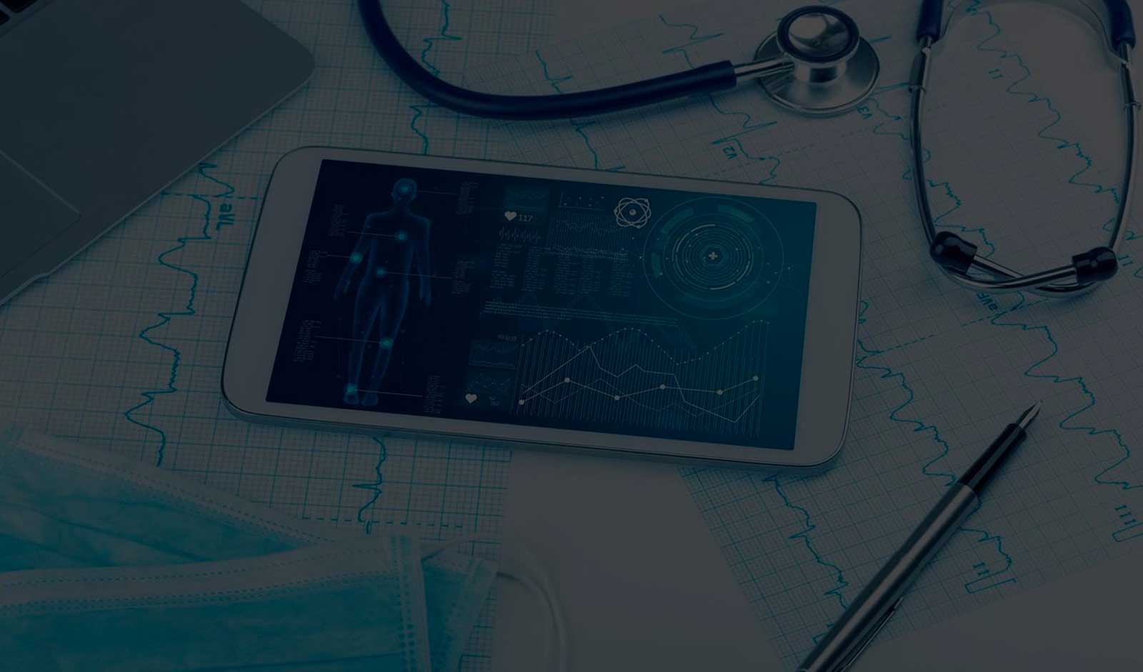 An iPhone sitting on papers