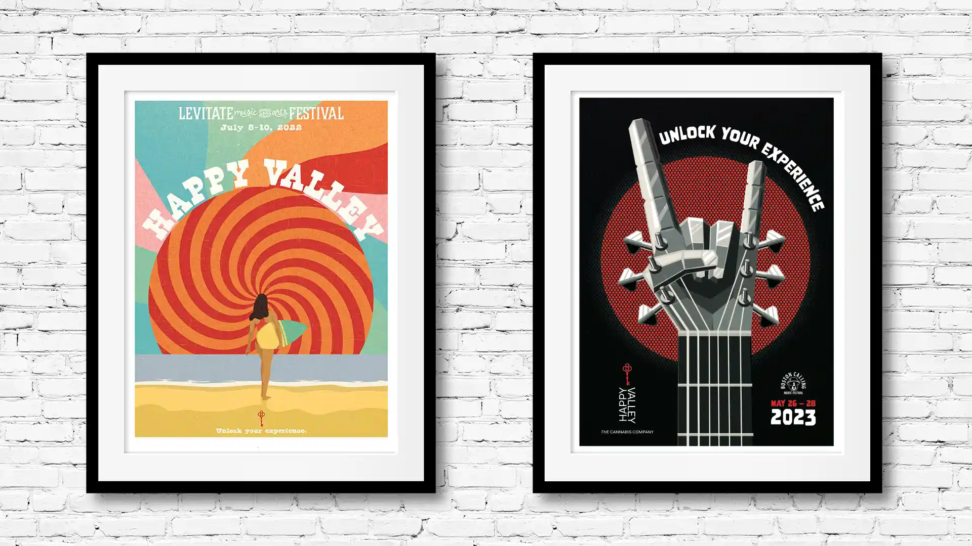 Happy Valley Boston Calling and Levitate Posters