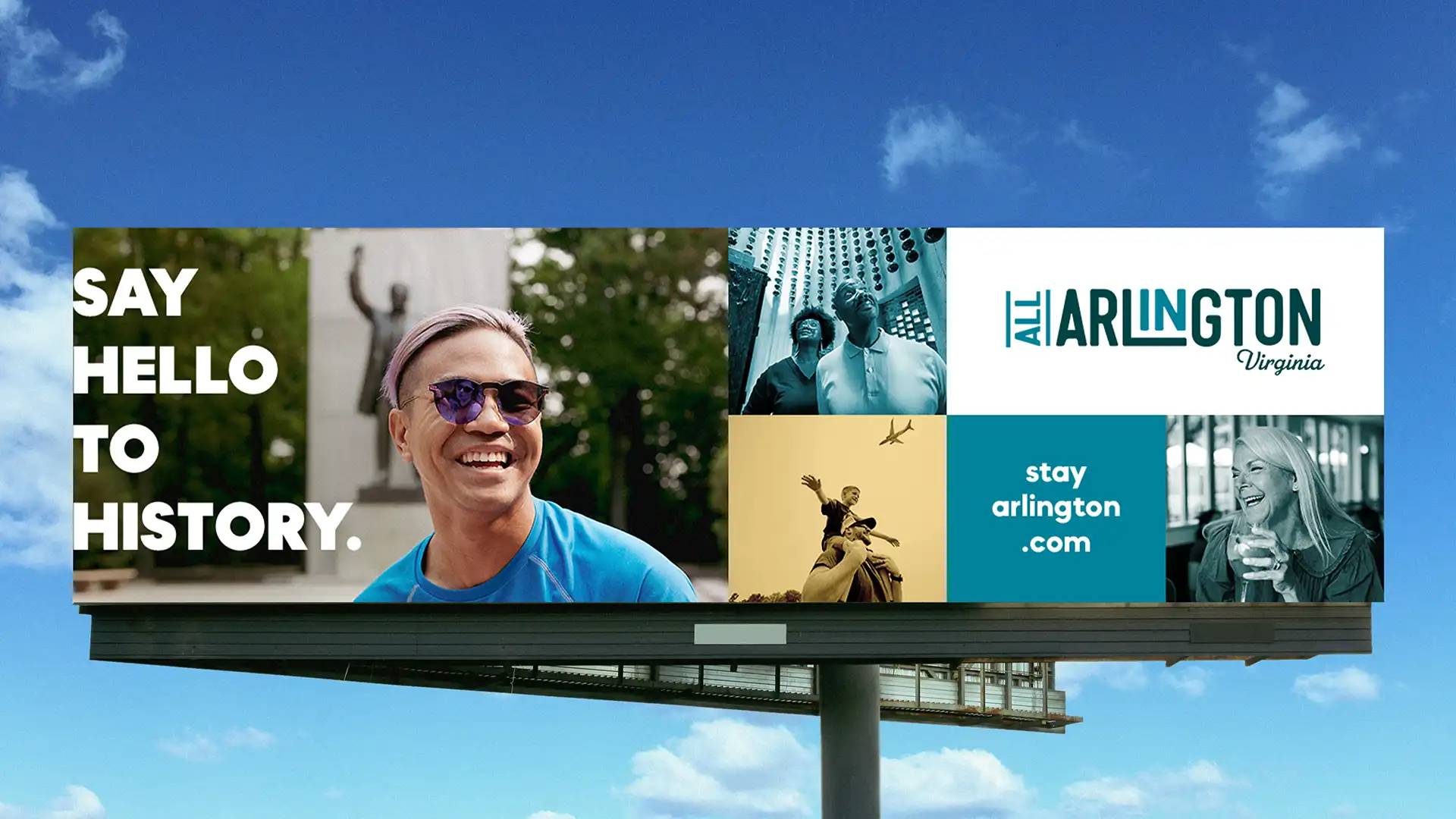 Arlington out of home history ad