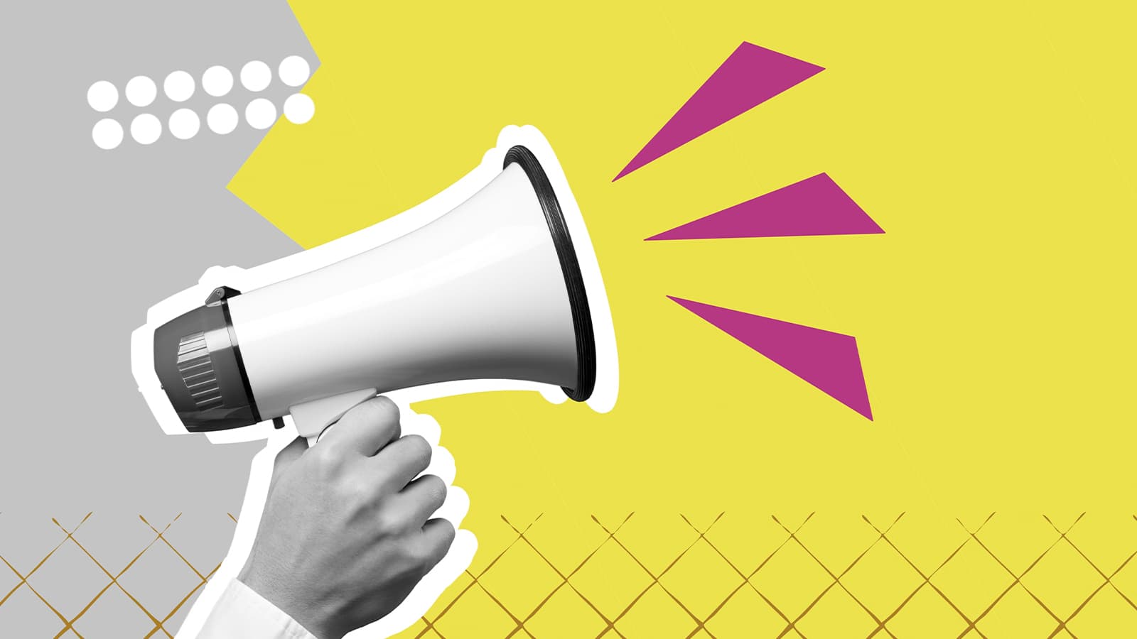 Megaphone blasting public info