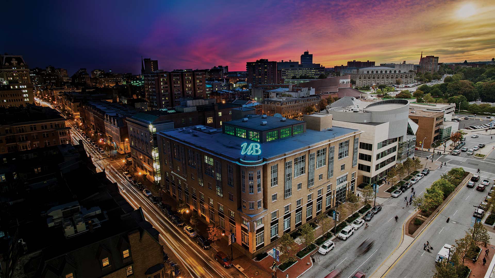 The University of Baltimore from above