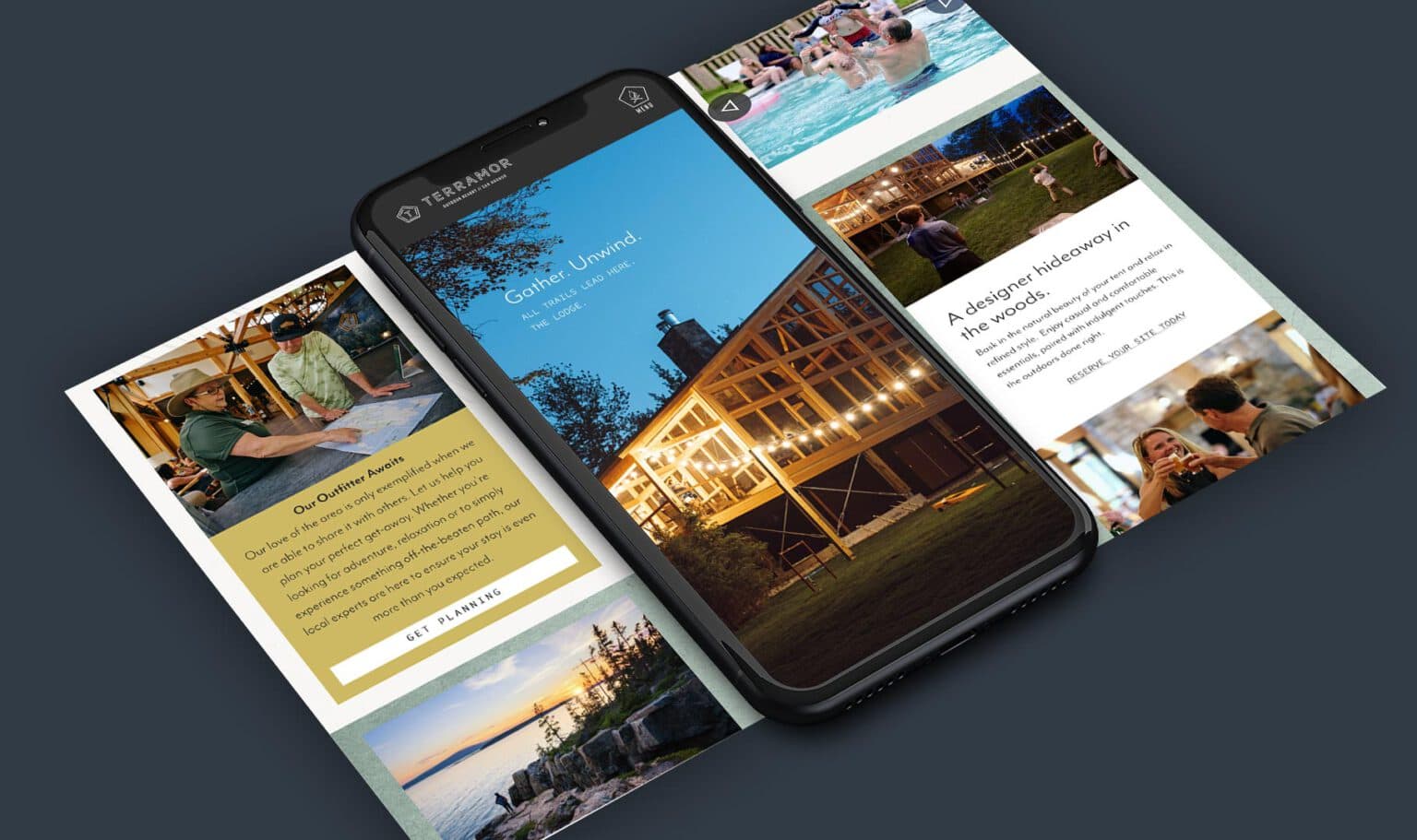 A view of the mobile website displayed on an iPhone.