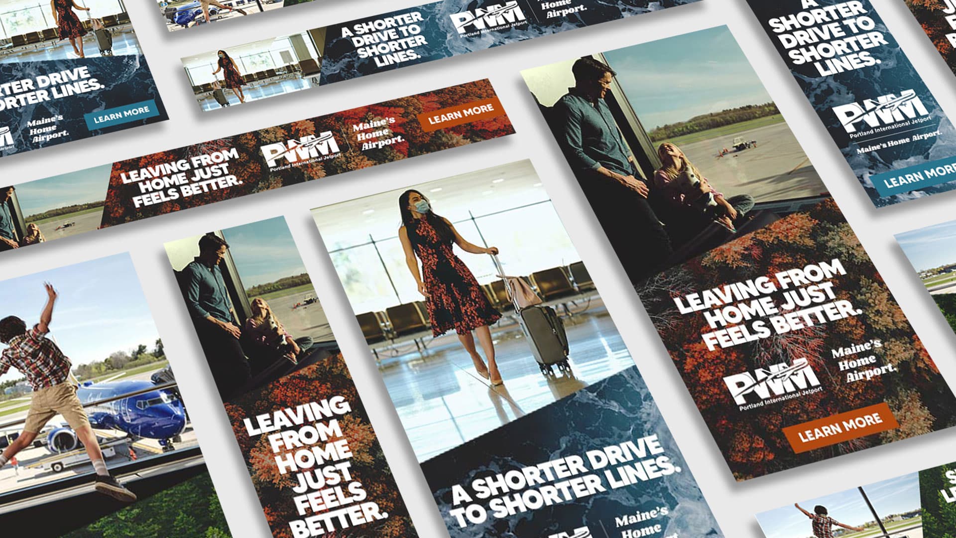 A shot of digital web banners created for PWM.