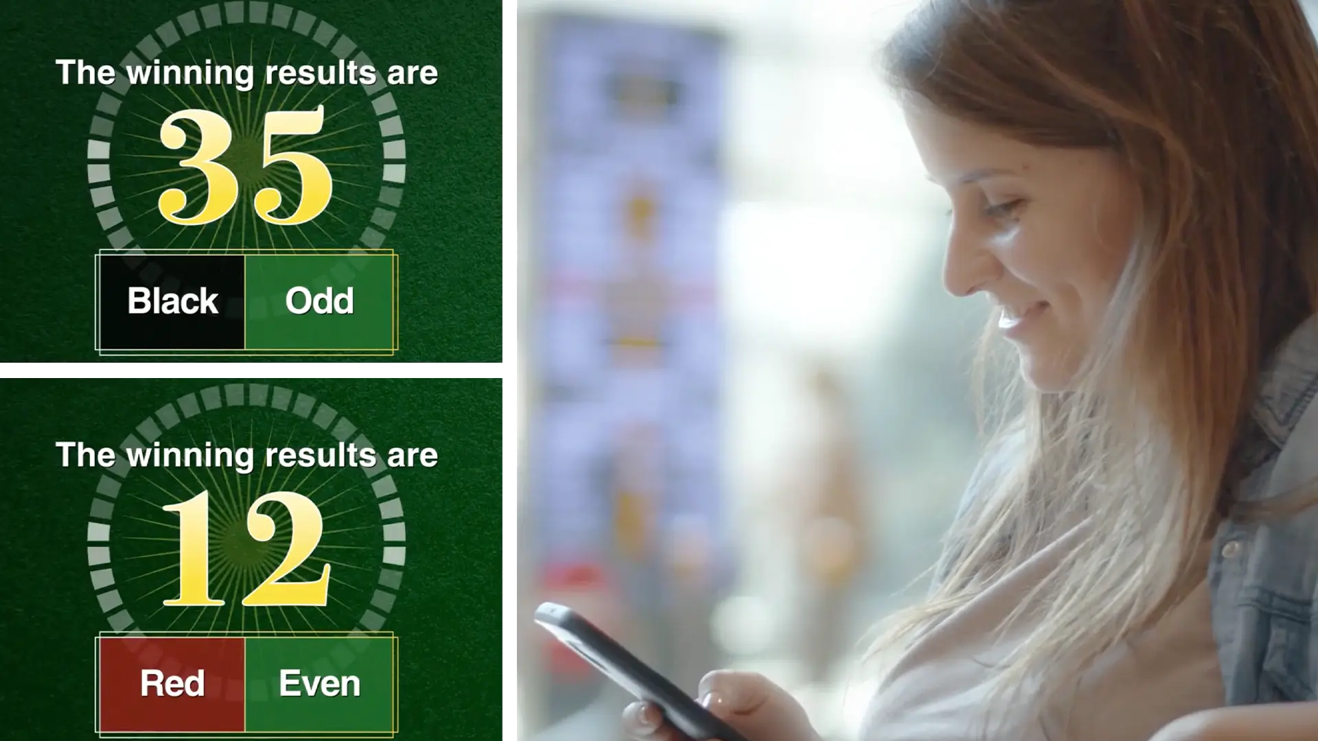 Female player excited about results