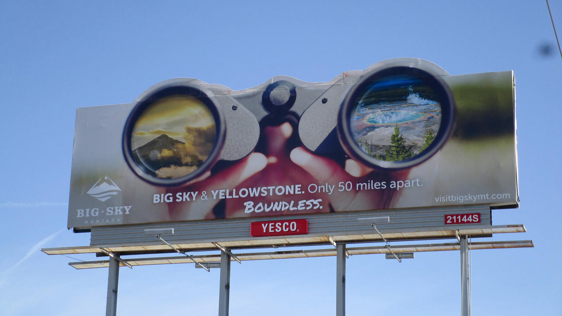 Big Sky and Yellowstone billboard